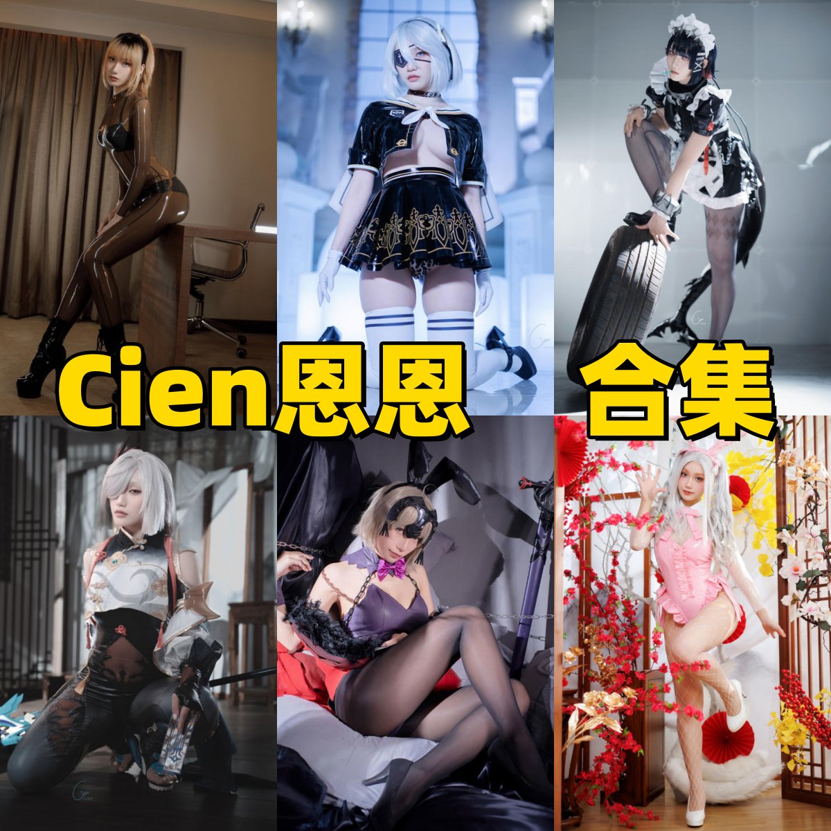 Cien恩恩的游戏角色线:竞泳、翔鹤赛车服和2B JK Cien恩恩的游戏角色线:竞泳、翔鹤赛车服和2B JK